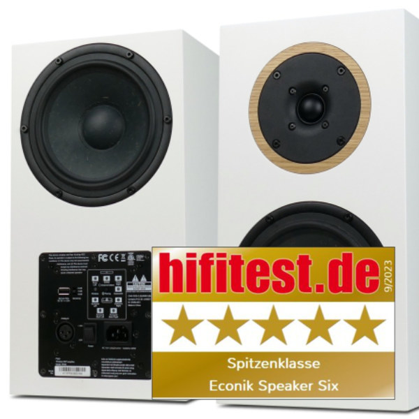 5 / 5 stars in the category top class! Econik SIX at hifitest.de