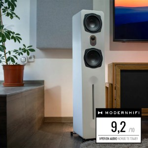 AperionAudio Novus T6 Tower scores 9.2 / 10 at Modernhifi!